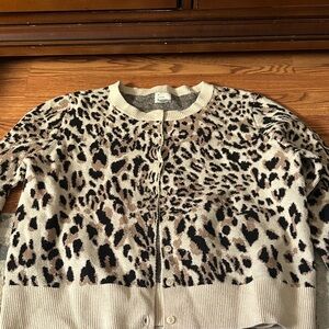 a new day Leopard Print Cardigan in Black and Tan